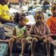 Hurricane Katrina evacuees sit on cots Sept. 6, 2005, on the floor of the Astrodome in Houston.
STAN HONDA/AFP/Getty Images